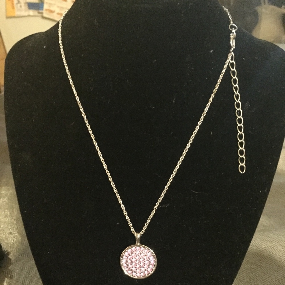 Purple pendant necklace set